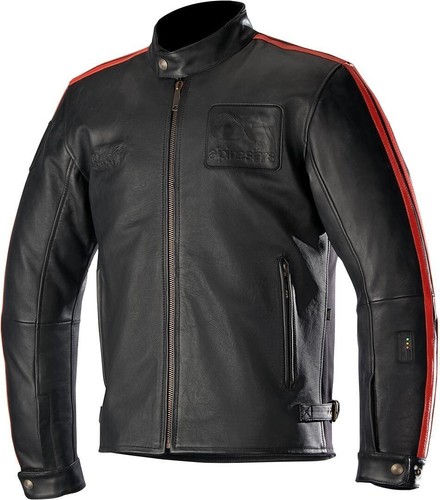Veste moto cuir - moto, noir